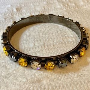 Crystal, Sunflower & Jet bracelet